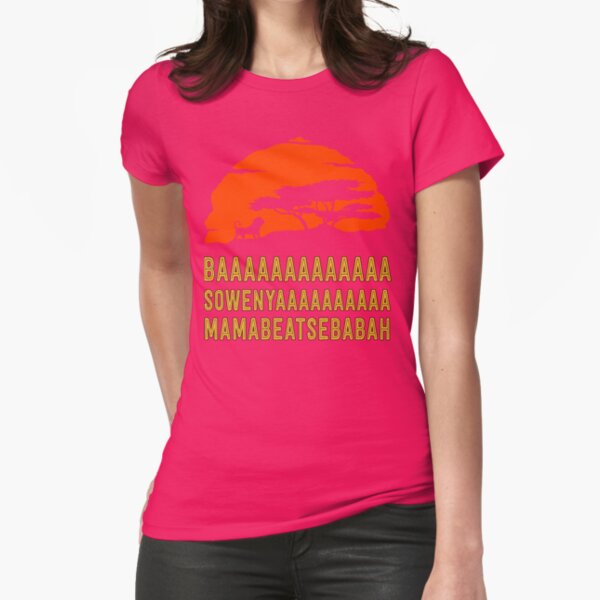 BAAAAAAAAAAAAA SOWENYAAAAAAAAAA MAMABEATSEBABAH African Lion T Shirt Fitted T-Shirt