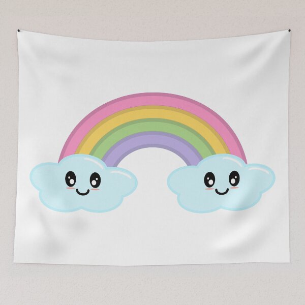 Item preview, Kawaii Cute Happy Rainbow and Clouds designed and sold by Kelly Leung.
