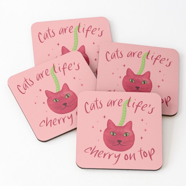 Item preview, Cats are Life’s Cherry on Top – Cute Cherry Cat Cartoon designed and sold by Crystal Raymond.