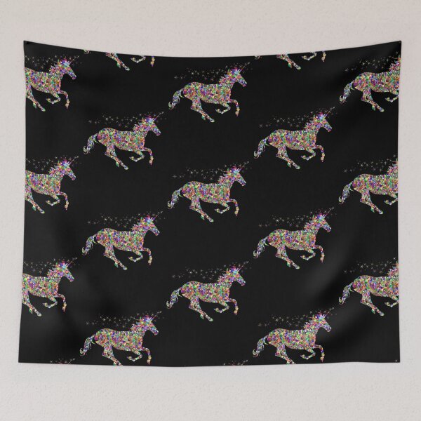 Item preview, Prancing Multi Rainbow Colored Magical Unicorn Design designed and sold by EarthArtDesigns.