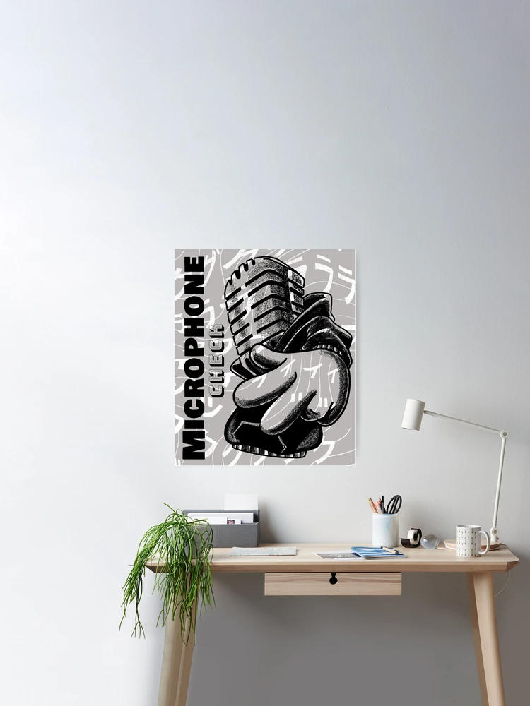 Microphone Check Vintage Mic - RAP & Hip Hop - # Freestyle Poster