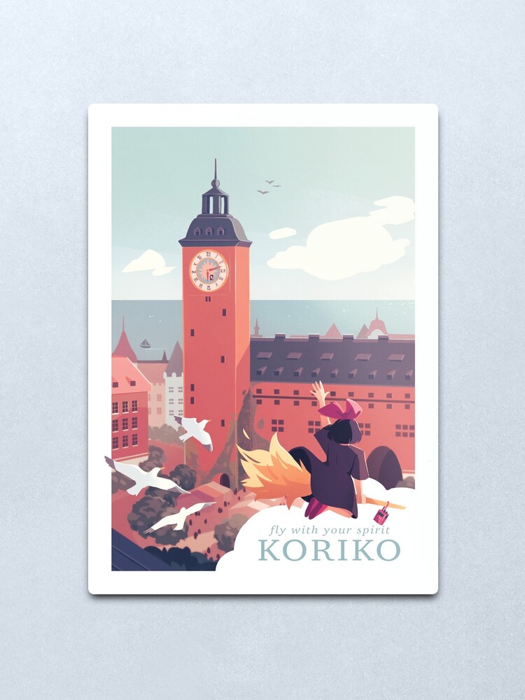 Alternate view of fly to koriko! Metal Print