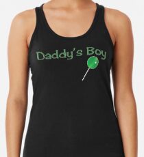 Papa's Boy in Grün Racerback Tank Top