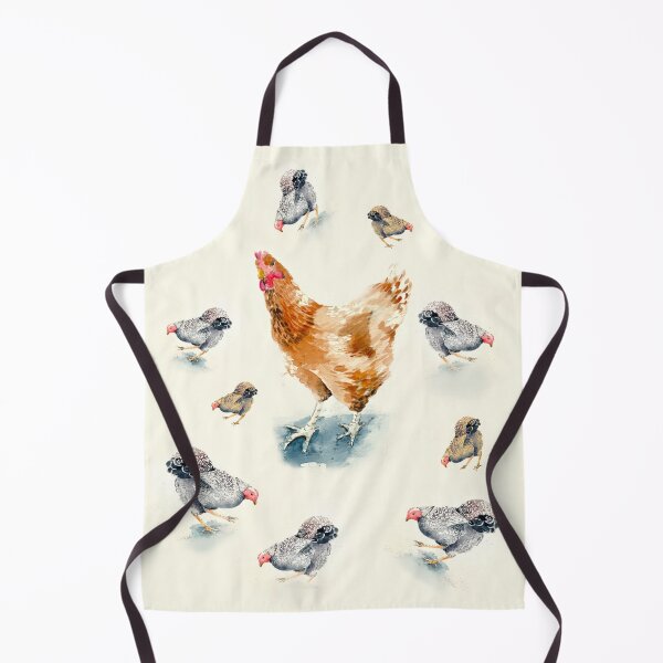 Item preview, An apron with cute chickens  designed and sold by Pachionart.