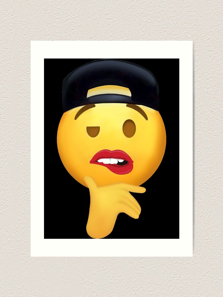 Top Quality Bite Lip Emoji Fuckboy Meme Art Print By Fomodesigns Redbubble 8815