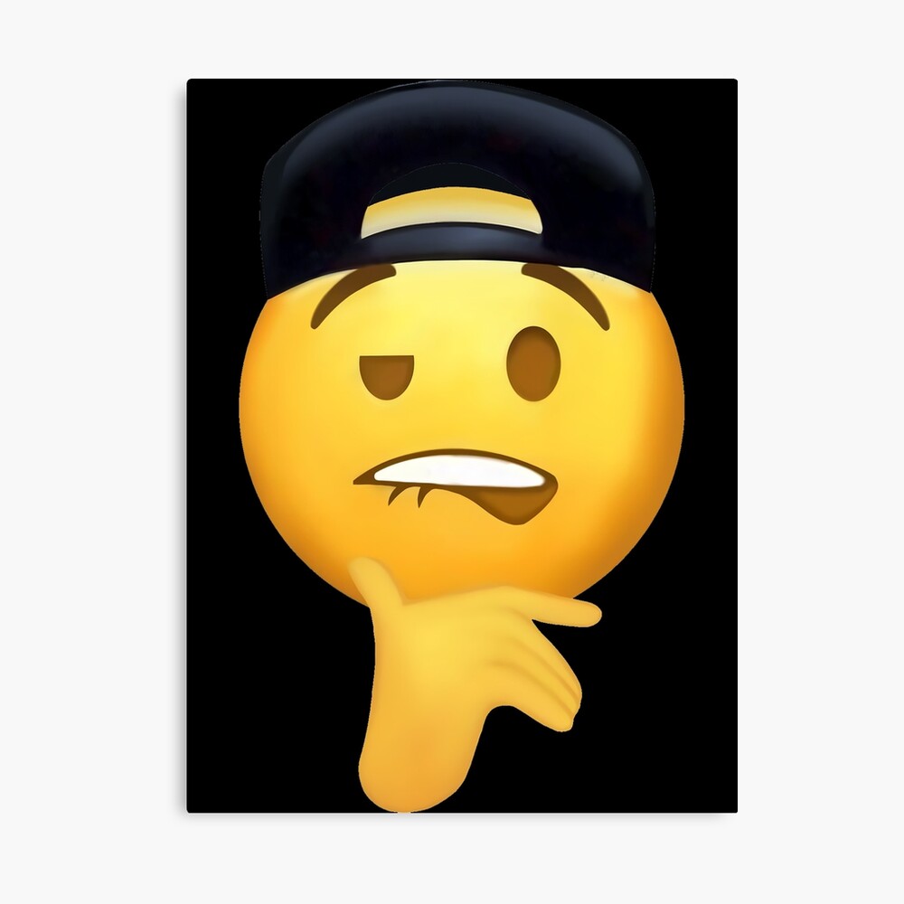 Emoji Qui Se Mord La Levre Impression sur toile « Meilleure qualité Bite Lip Emoji Fuckboy Meme », par  fomodesigns | Redbubble