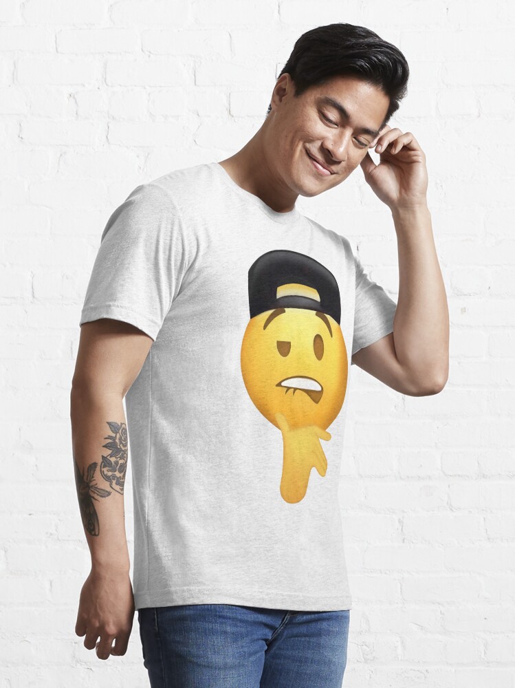 Fuckboy face Meme Emoji With Hat Biting Lip | Canvas Print