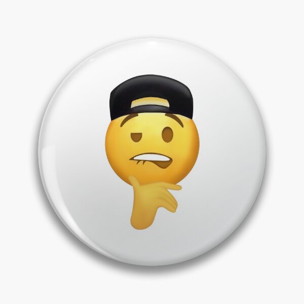 Item preview, Fuckboy face Meme Emoji With Hat Biting Lip designed and sold by fomodesigns.