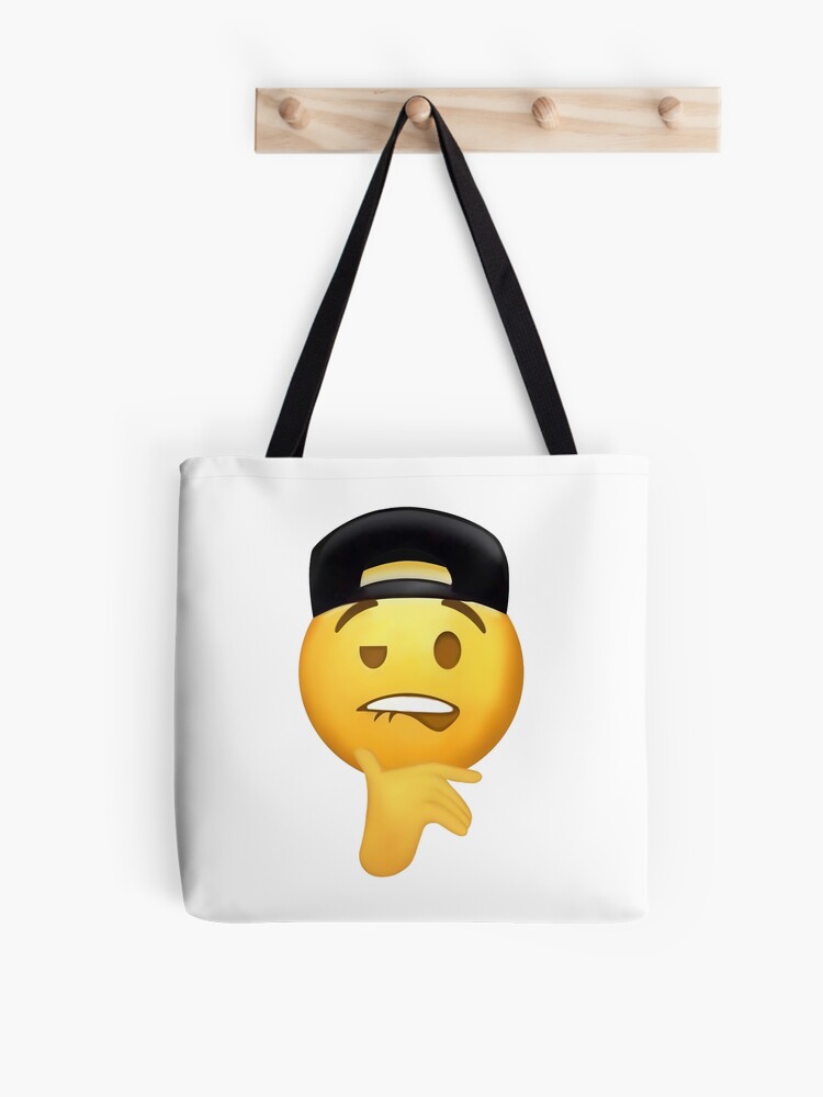 Fuckboy face Meme Emoji With Hat Biting Lip | Canvas Print