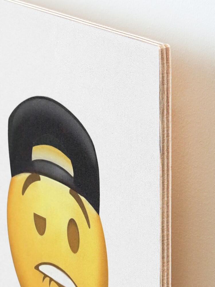 Fuckboy face Meme Emoji With Hat Biting Lip | Canvas Print