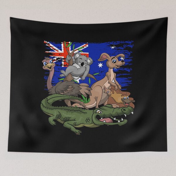 Item preview, Australia Aussie Kangaroo Koala Bear Ostrich Crocodile  designed and sold by Kaceton.
