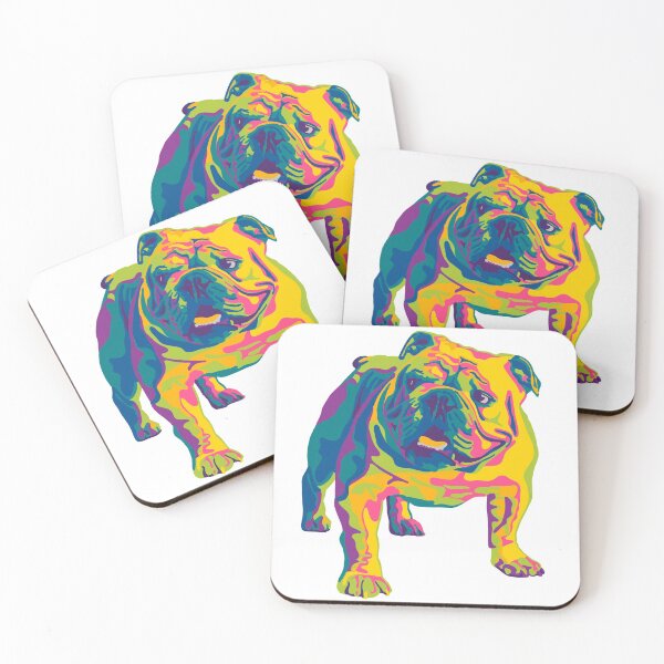 Item preview, Arte pop de bulldog inglés designed and sold by Unhinged Heather.