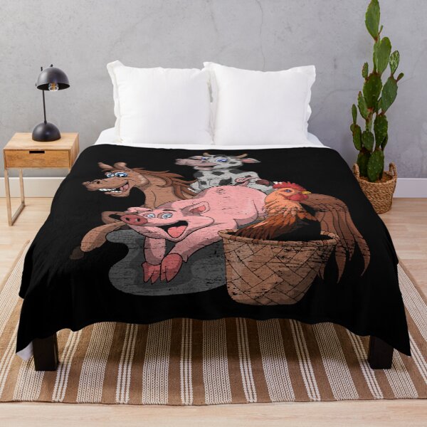 Item preview, Farm Animal Pig Cow Donkey Rooster Farmer designed and sold by Kaceton.