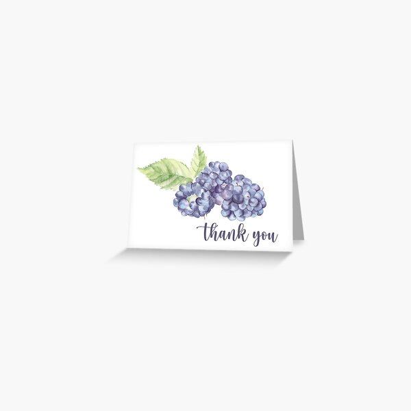 Blackberry Thank You Card Greeting Card