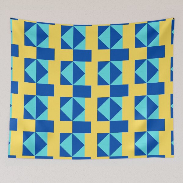 Item preview, Blue Yellow Geometric Design designed and sold by OrangePyramid.