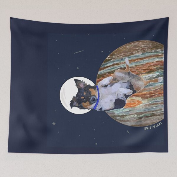 Item preview, Astronaut dog in space designed and sold by buzzcutart.