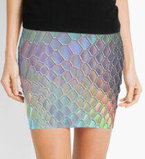 Holographic croc Mini Skirt