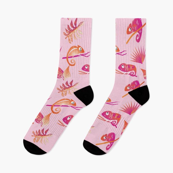 Item preview, Pink/Orange Chameleons designed and sold by Liz Stahl.