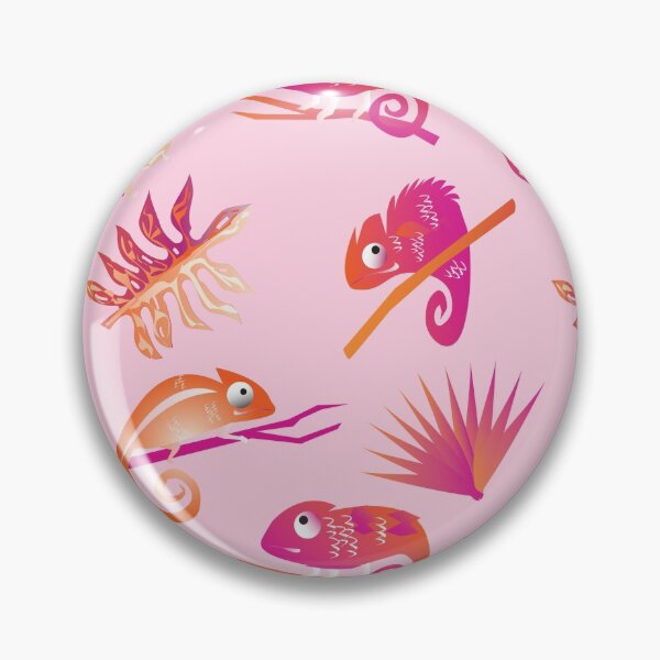 Item preview, Pink/Orange Chameleons designed and sold by Liz Stahl.