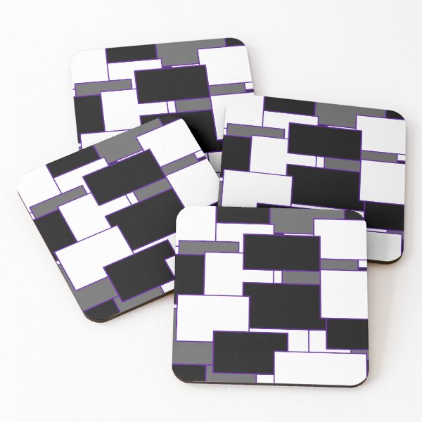 Item preview, Purple, Black, and White Rectangles designed and sold by Bestagon.