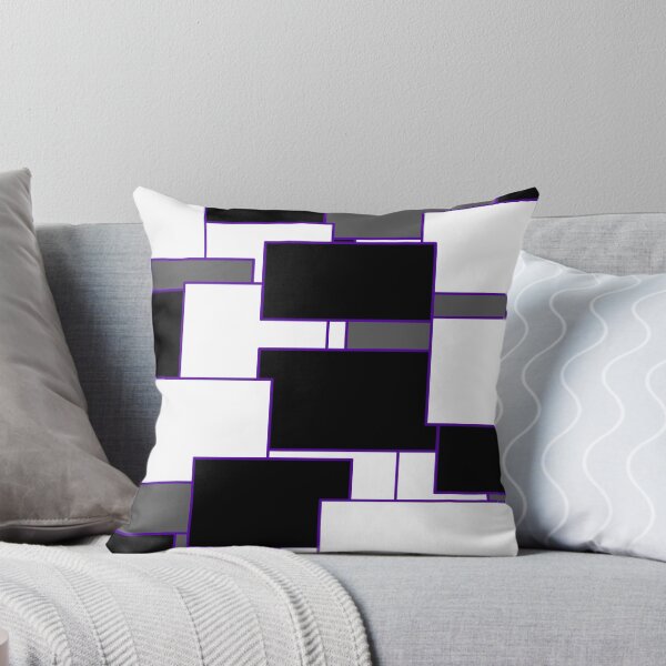 Item preview, Purple, Black, and White Rectangles designed and sold by Bestagon.