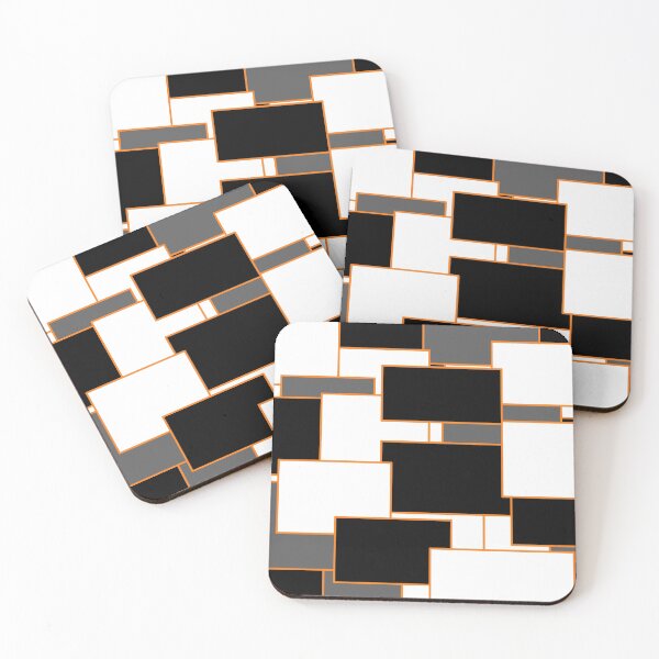 Item preview, Orange, Black, and White Rectangles designed and sold by Bestagon.