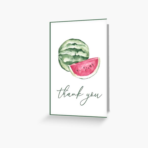 Watermelon Thank You Card Greeting Card