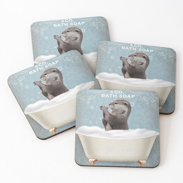 Item preview, Bathroom Otter And Co. Bath Soap Wash Your Paws Poster designed and sold by CtiradRybar-01.