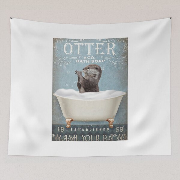 Item preview, Bathroom Otter And Co. Bath Soap Wash Your Paws Poster designed and sold by CtiradRybar-01.
