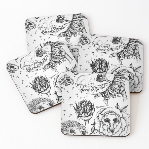 Item preview, Skull Flower Whimsical Sketches designed and sold by BreenaMoon.