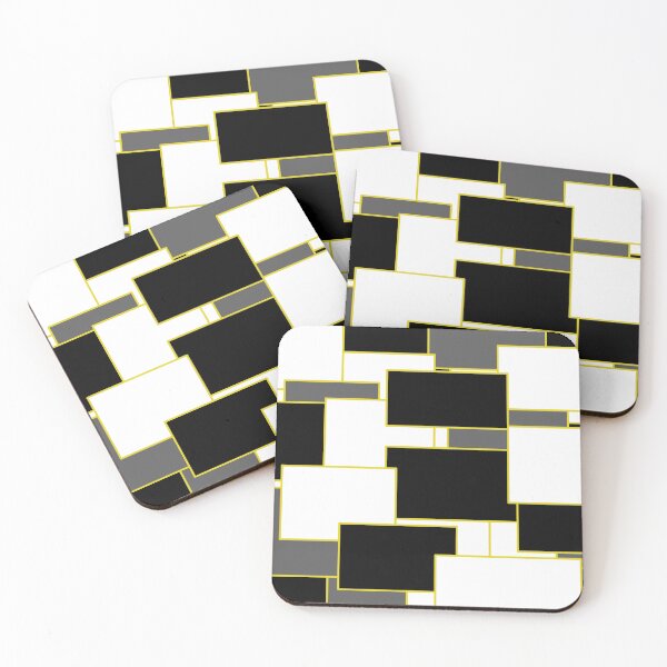 Item preview, Yellow, Black, and White Rectangles designed and sold by Bestagon.