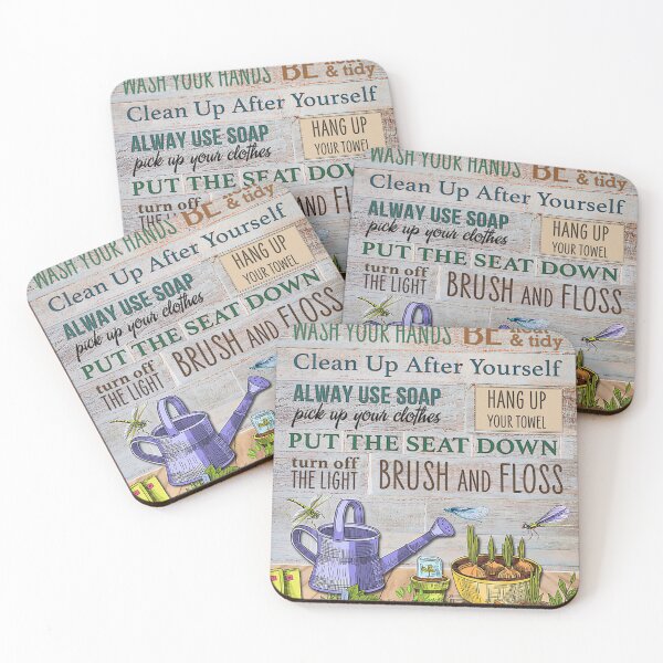 Item preview, Bathroom Rules Garden Wash Your Hands Poster designed and sold by CtiradRybar-01.
