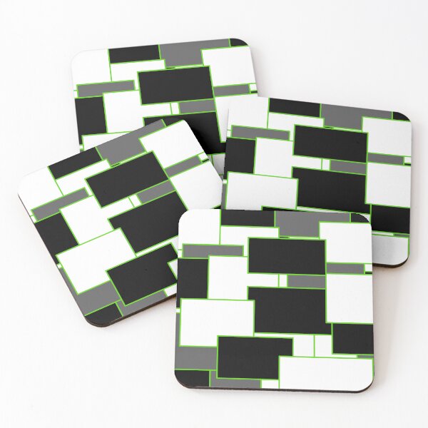 Item preview, Green, Black, and White Rectangles designed and sold by Bestagon.