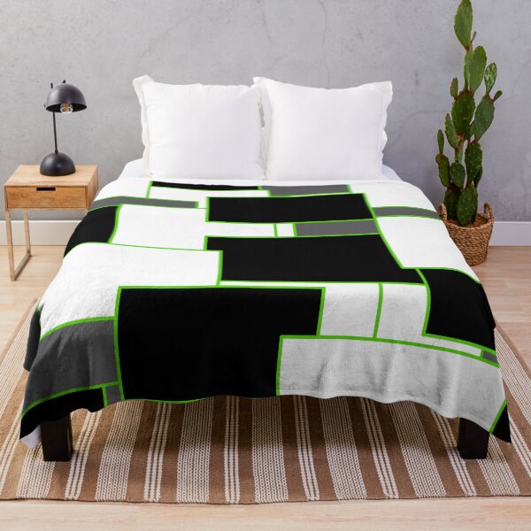 Item preview, Green, Black, and White Rectangles designed and sold by Bestagon.