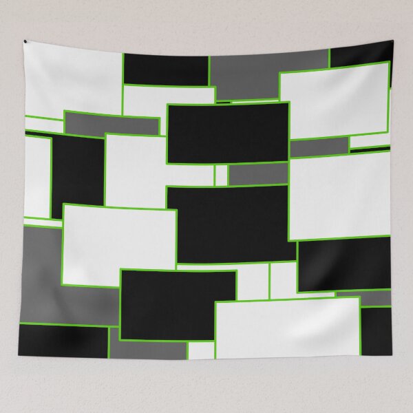 Item preview, Green, Black, and White Rectangles designed and sold by Bestagon.