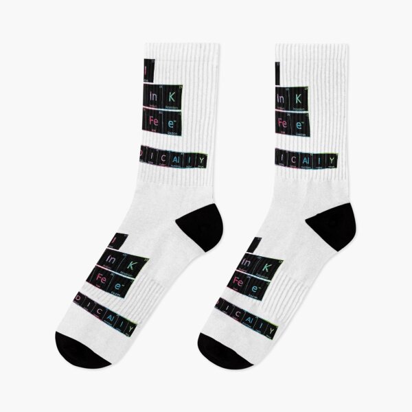 Item preview, I Drink Coffee Periodically Chemistry Pun Tie dye black blocks on white background  designed and sold by UncleStuScience.