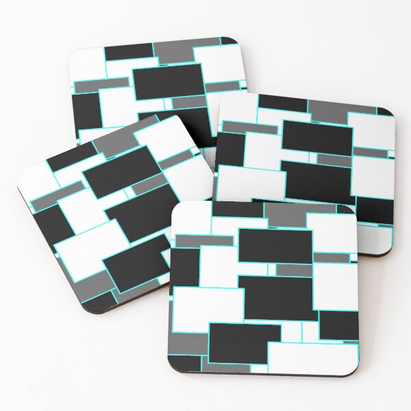 Item preview, Blue, Black, and White Rectangles designed and sold by Bestagon.