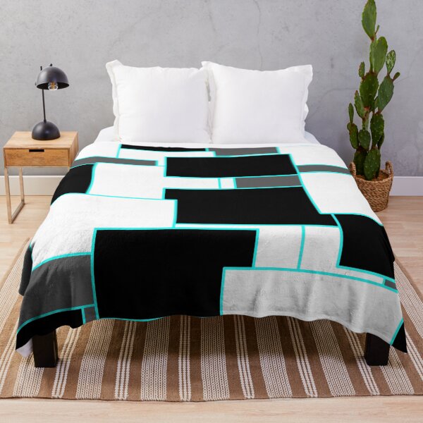 Item preview, Blue, Black, and White Rectangles designed and sold by Bestagon.
