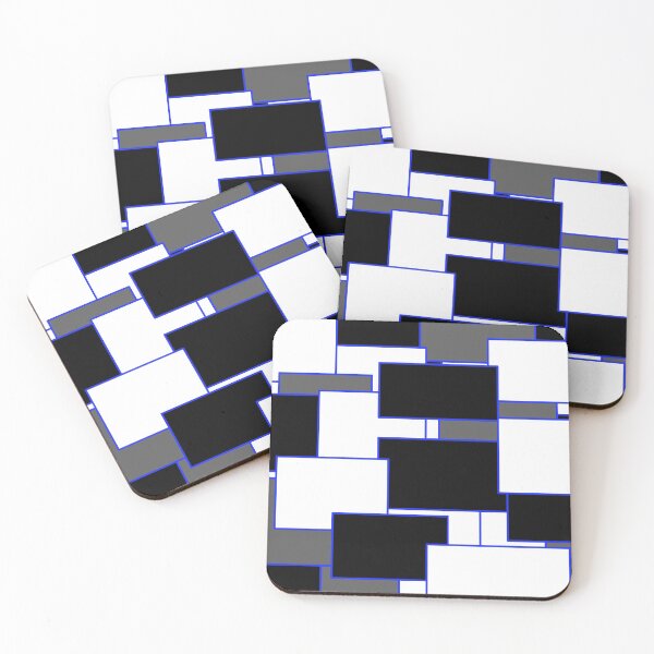 Item preview, Dark Blue, Black, and White Rectangles designed and sold by Bestagon.