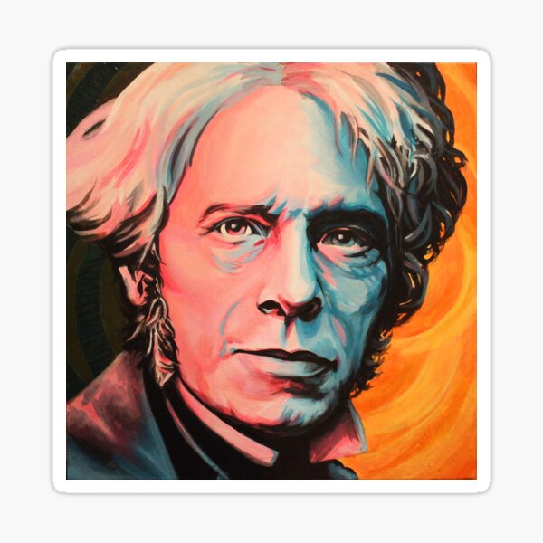 "Magnetic Moment" Portrait of Michael Faraday Sticker