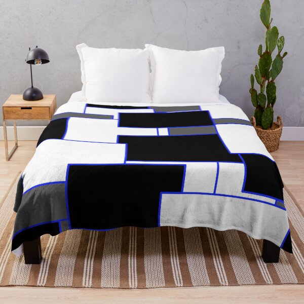 Item preview, Dark Blue, Black, and White Rectangles designed and sold by Bestagon.