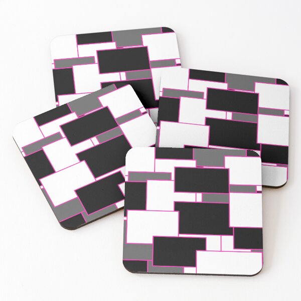 Item preview, Pink, Black, and White Rectangles designed and sold by Bestagon.