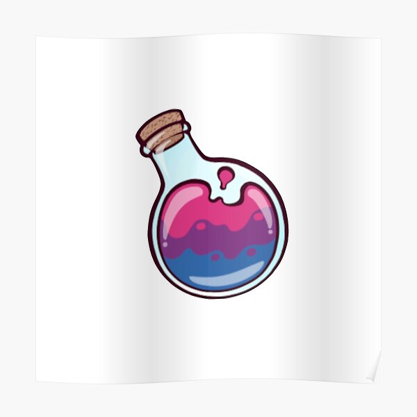 Mini Pride Potions Bi Poster By Cybernonymous Redbubble