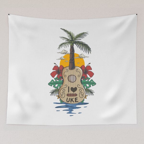 Item preview, Beach Sunset Ukulele Instrument Hawaiian Art designed and sold by MrEddie10.