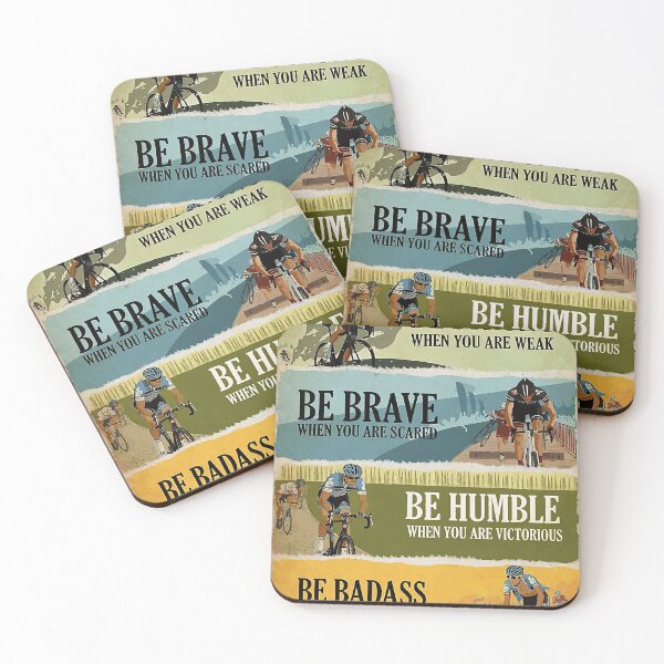 Item preview, Be Strong Be Brave Be Humble Be Badass Cycling Poster designed and sold by CtiradRybar-01.