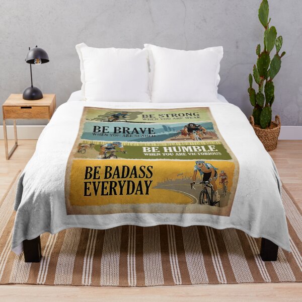 Item preview, Be Strong Be Brave Be Humble Be Badass Cycling Poster designed and sold by CtiradRybar-01.