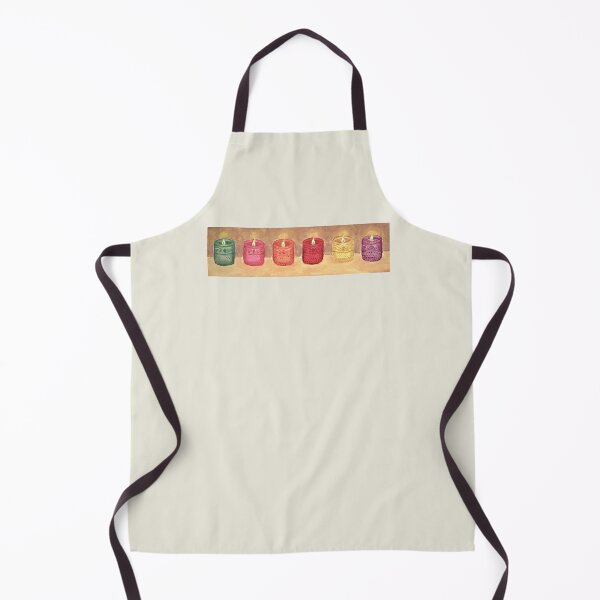 Colored Candle Holders Glass Lanterns Apron