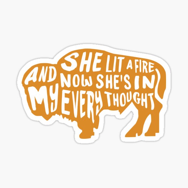 She Lit a Fire - Orange Sticker