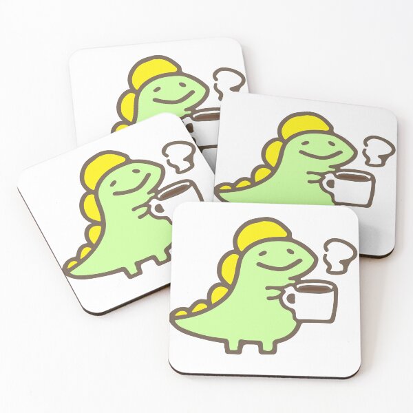 Item preview, Dinosaur with a cup of coffee designed and sold by Ingenio-DG.