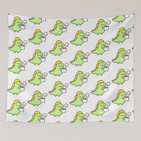 Item preview, Dinosaur with a cup of coffee designed and sold by Ingenio-DG.